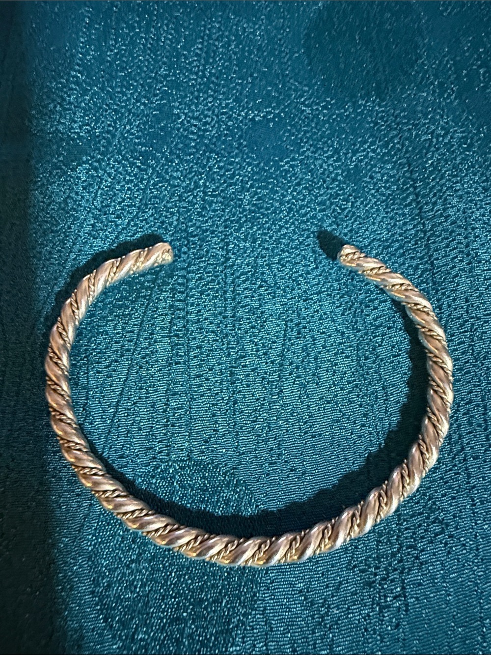 Sterling silver? Twisted Rope Open Cuff Bracelet